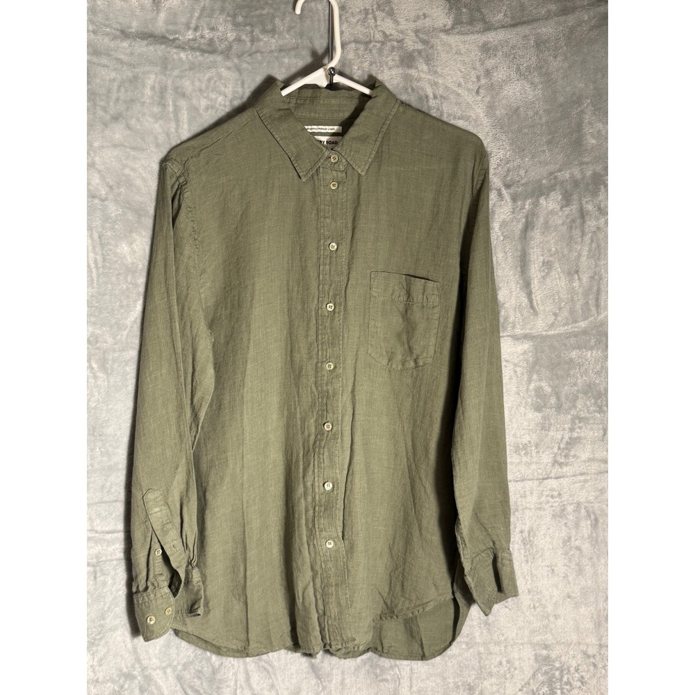 Country Road Womens Organic French Linen Button Up Shirt Sage Green Size
12